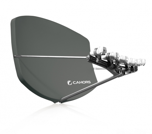 Antenne parabolique Multi-satellites Big Bisat Cahors avec 4 LNB HQ 0.1 dB + Connectique F incluse