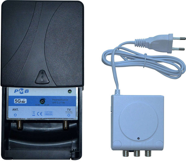 kit preamplificateur 4G/5G LTE compatible normes RED  34dB + alim 24v 2s