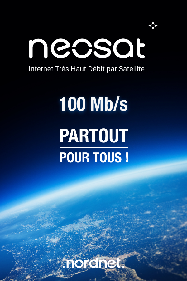Kit Internet par Satellite NEOSAT Abonnement Très Haut-Débit via Konnect à partir de 39,90€ par mois